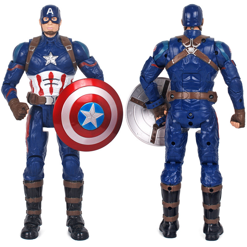 14寸大号钢铁侠IronMan复仇者联盟3正版发光手办玩具模型 14寸美国队长 均码高清大图