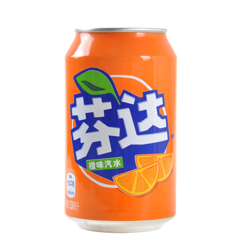 可口可乐芬达罐装330m*12听碳酸饮料橙味汽水