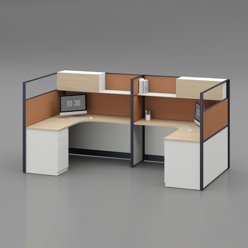 臻远ZYGW-137屏风工作卡位职员桌办公桌 U型四人位高清大图