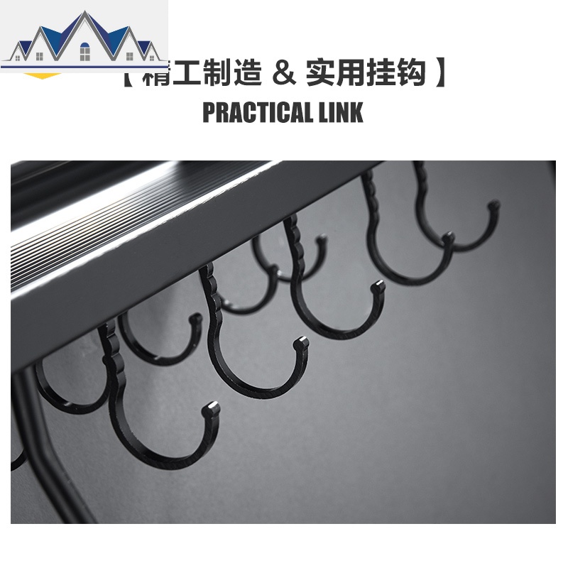 免打孔厨房置物架壁挂架家用碗筷收纳柜刀架调味调料用品架子用具 三维工匠高清大图