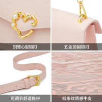 金狐狸包包女新款潮时尚链条单肩腋下百搭斜挎小方包