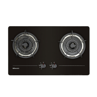 RASONIC RG-233GB-TG 黑色鋼化玻璃雙頭嵌入式煮食爐(煤氣)