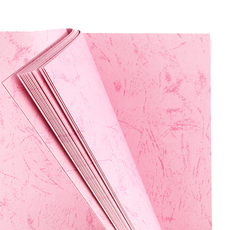 奥驰 皮纹纸 180g粉红色 A4 100张/包高清大图