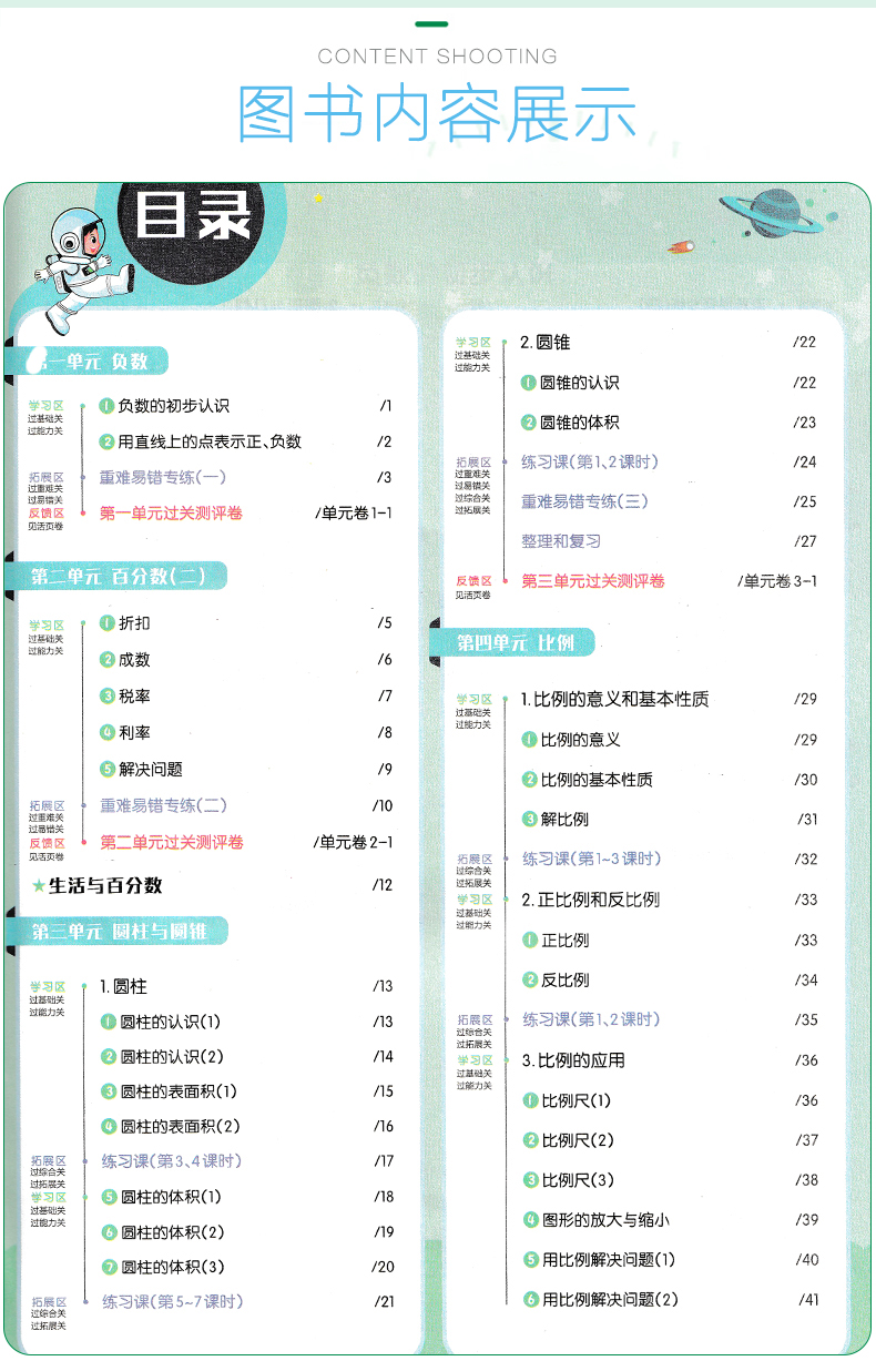 21春天星教育小学一遍过六年级下册数学人教rj版小学数学6年级下册人教版小学同步教辅练习册附过关测评卷答案解析图片 高清实拍大图 苏宁易购