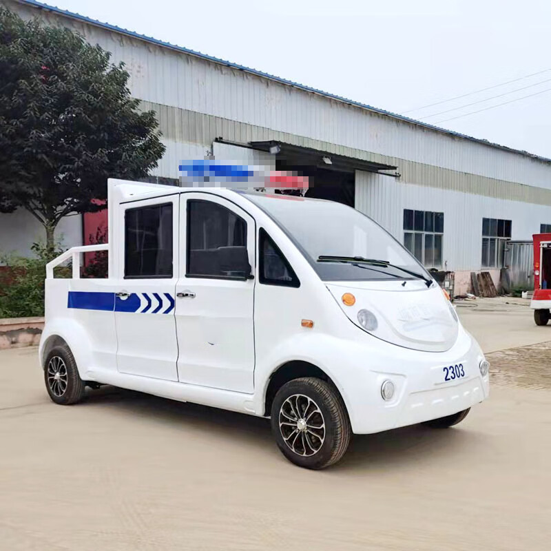 德武君恒双排5座电动皮卡车四轮巡逻车带斗拉货维修工具车快递车锂电豪配高清大图