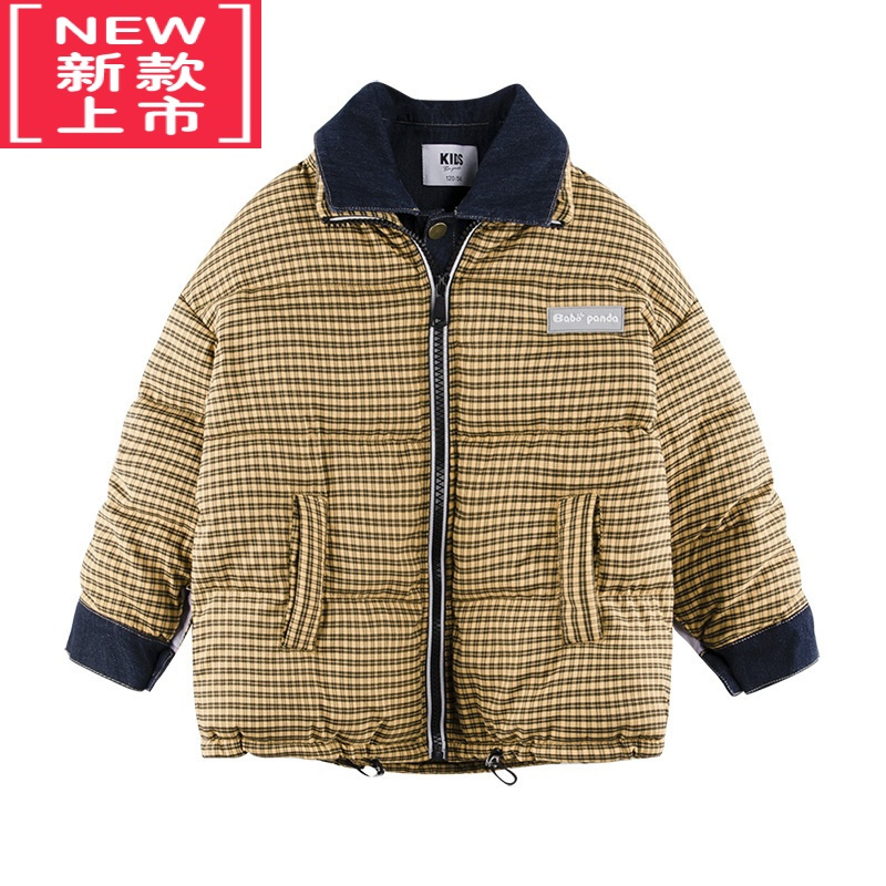 可莉允男童潮牌羽绒棉服2022新款小孩冬装衣服男孩加厚外套儿童洋气棉衣