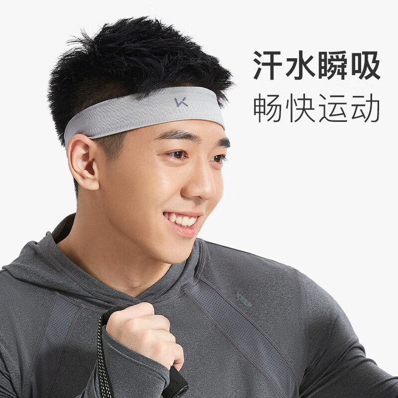 keep 运动无缝宽发带-针织版 沉静黑高清大图
