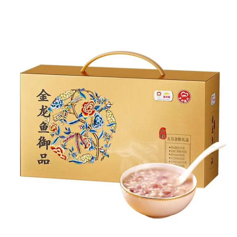 金龙鱼 御品六珍五谷杂粮礼盒400g*6袋/盒高清大图