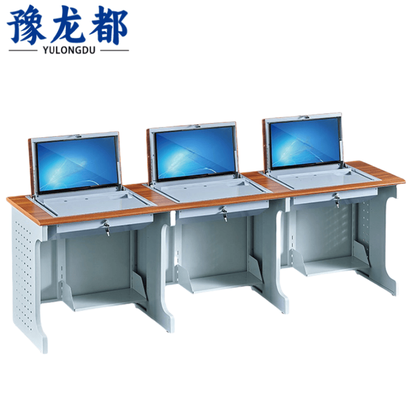 豫龙都电脑桌外置三人张高清大图