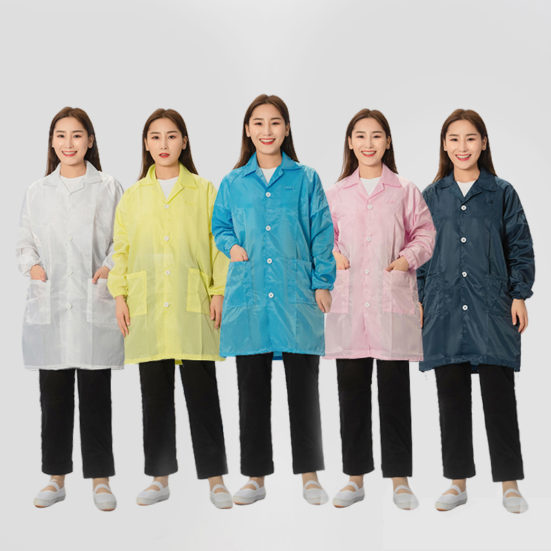 酷博睿(coobery)8150系列 防静电大褂衣净化服洁净服无尘服 防静电工作防尘服 白色大褂 XXL高清大图