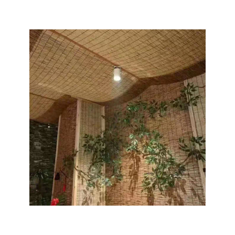 芦苇帘子大卷30米遮阳草帘隔断帘吊顶装饰帘卷帘窗帘布景墙面苇帘