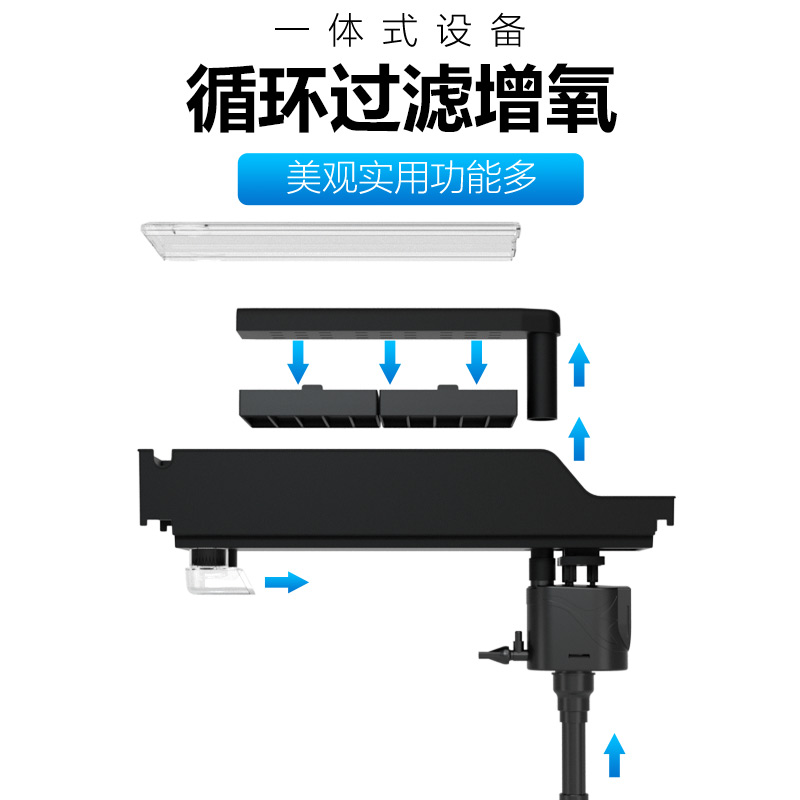 鱼缸超白客厅小型桌面创意热带鱼缸高清玻璃家用免换水生态水族箱高清大图