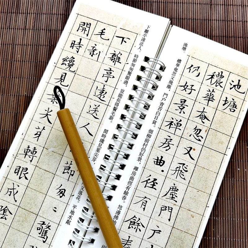 [正版]文征明小楷落花诗册 近距离临摹字帖练习字卡 弘蕴轩编 全文无删减放大碑帖 文徵明墨迹本学生成人近距离临摹字卡全高清大图