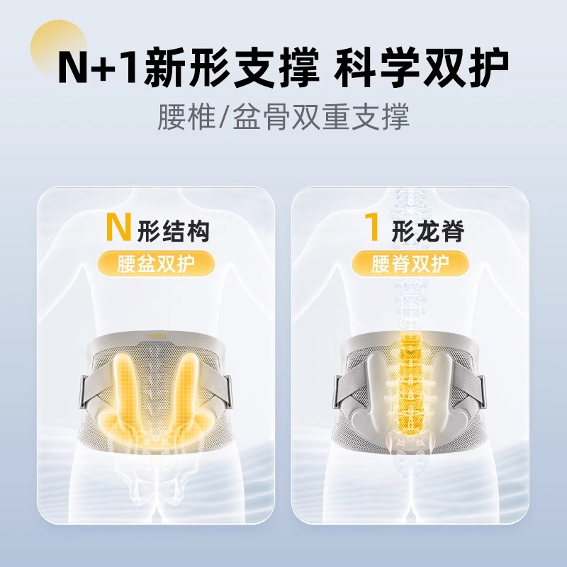 诺泰护腰带腰间盘劳损腰椎突出腰肌医用久坐神器家用办公F07[M码]高清大图