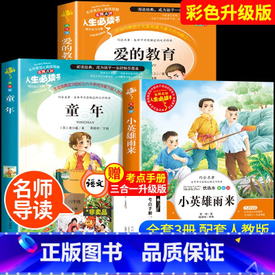 快乐读书吧六年级上册[3册] [正版]全套3册 快乐读书吧老师小英雄雨来六年级上册必读课外书童年高尔基爱的教育原著完整版