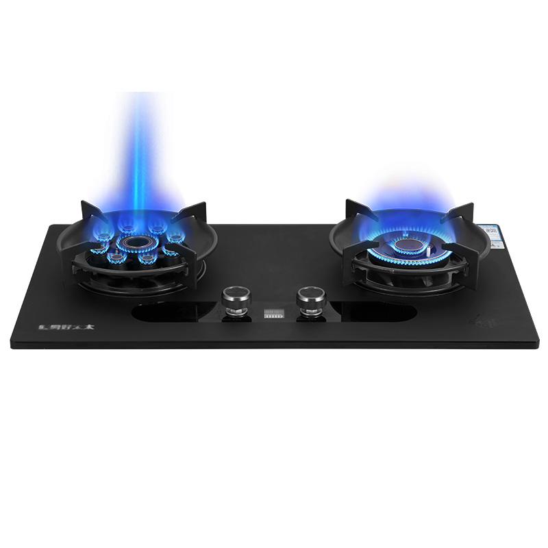 旺厨好太太 5.2KW磨砂直喷猛火灶 定时燃气灶家用炉灶 大火力煤气灶灶具双灶双眼灶天然气灶 打火灶企业价高清大图