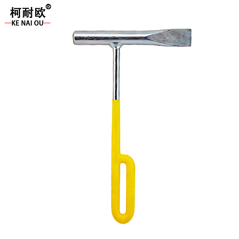 柯耐欧 长柄胶把电镀实心扁铲 25*15cm 把高清大图