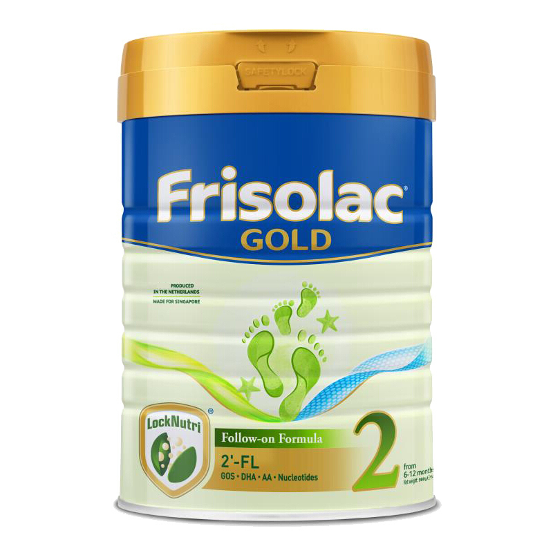 Friso 新加坡版金装美素佳儿 较大婴儿配方奶粉 2段 ( 6-12个月)900g/罐 荷兰原装进口