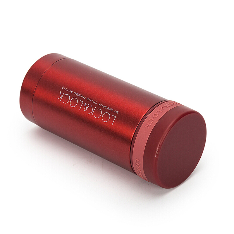 乐扣乐扣(lock&lock)不锈钢纤巧便携保温杯茶水杯车载商务杯子LHC560(300ml)红/黑色