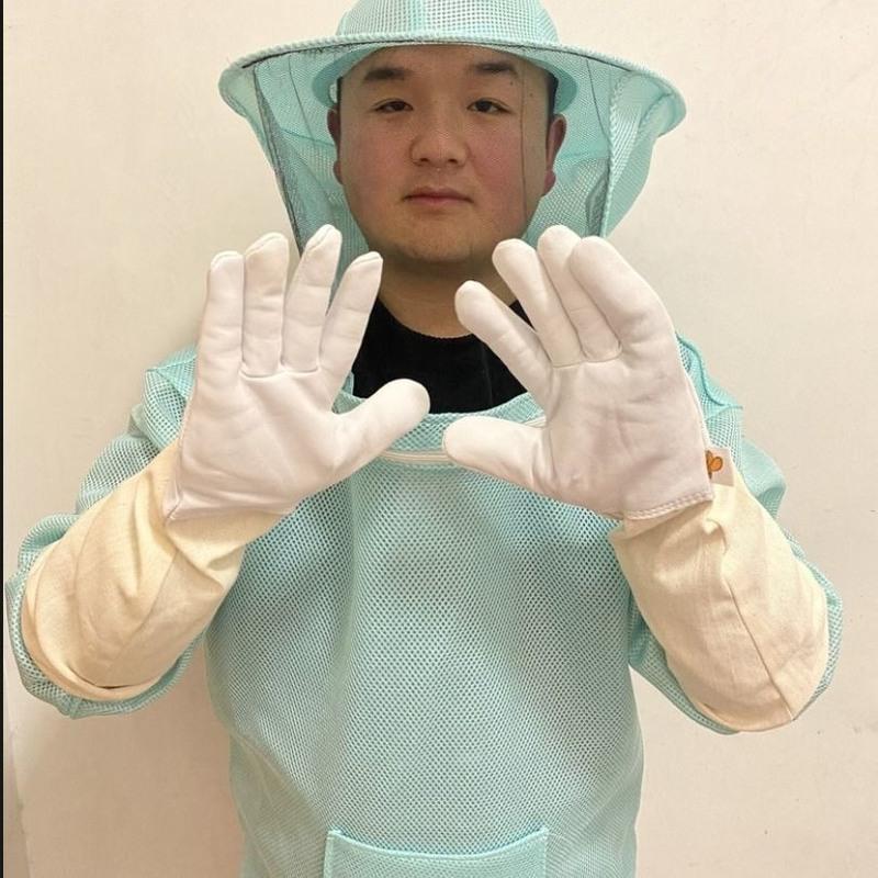 迷彩蜂帽 防蜂服全套手套蜂扫蜜蜂防护服半身养蜂服防蜂帽养蜜蜂工具防蜂衣