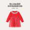 [1件3折]铅笔俱乐部童装秋装新款女小童连衣裙儿童网纱裙蕾丝边装饰蝴蝶结织带