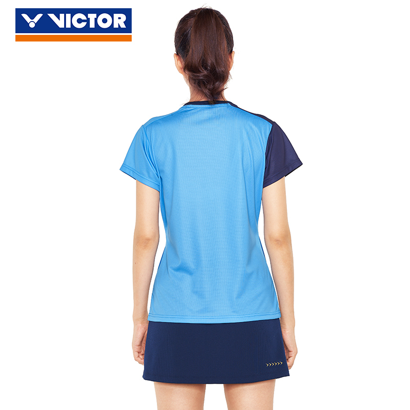 威克多VICTOR T-91002TD羽毛球服 女款马来西亚大赛系列针织短袖T恤