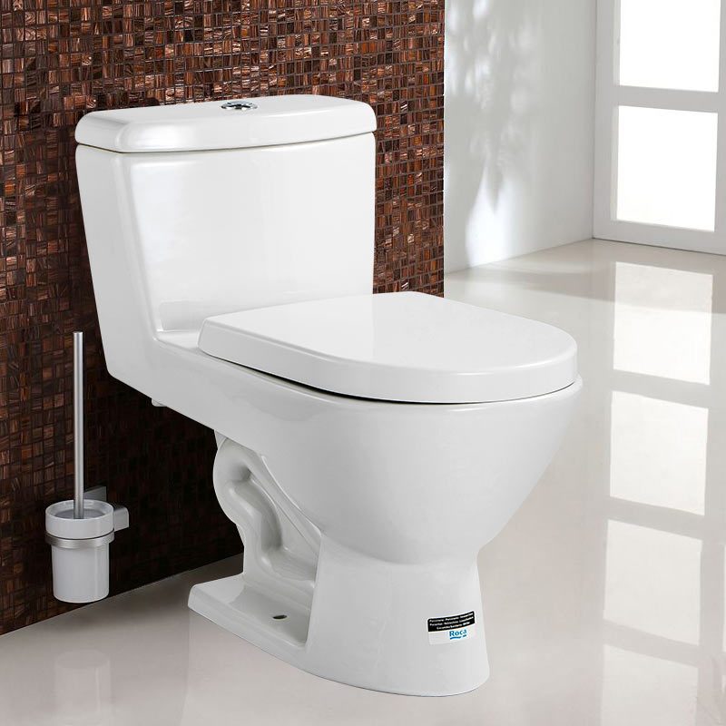 roca乐家卫浴马桶节水防臭防堵连体喷射虹吸式抽水马桶地排300mm坐