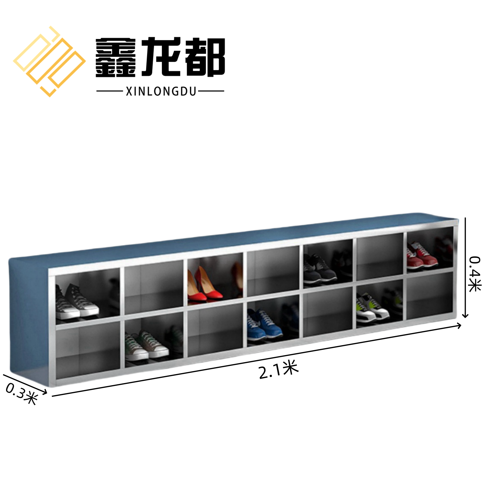 鑫龙都不锈钢鞋柜高清大图
