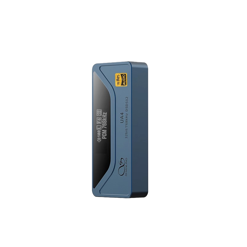 山灵UA4便携解码耳放4.4平衡通用hifi级手机小尾巴解码器伊靛蓝高清大图