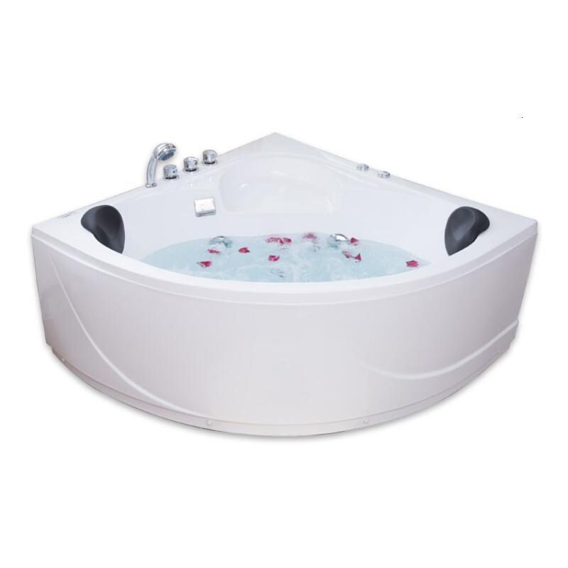 转角三角扇形双人情侣浴缸独立式恒温加热按摩浴缸亚克力浴盆波迷娜