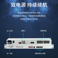 博扬 综合业务电话光端机 2路E1+16路电话+4路百兆物理隔离网 FC单纤40km 机架式 1对价