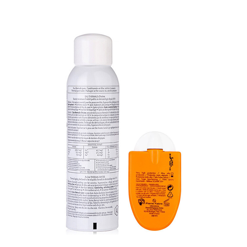 雅漾(Avene)清爽倍护便携防晒乳30ml+舒护活泉水喷雾300ml
