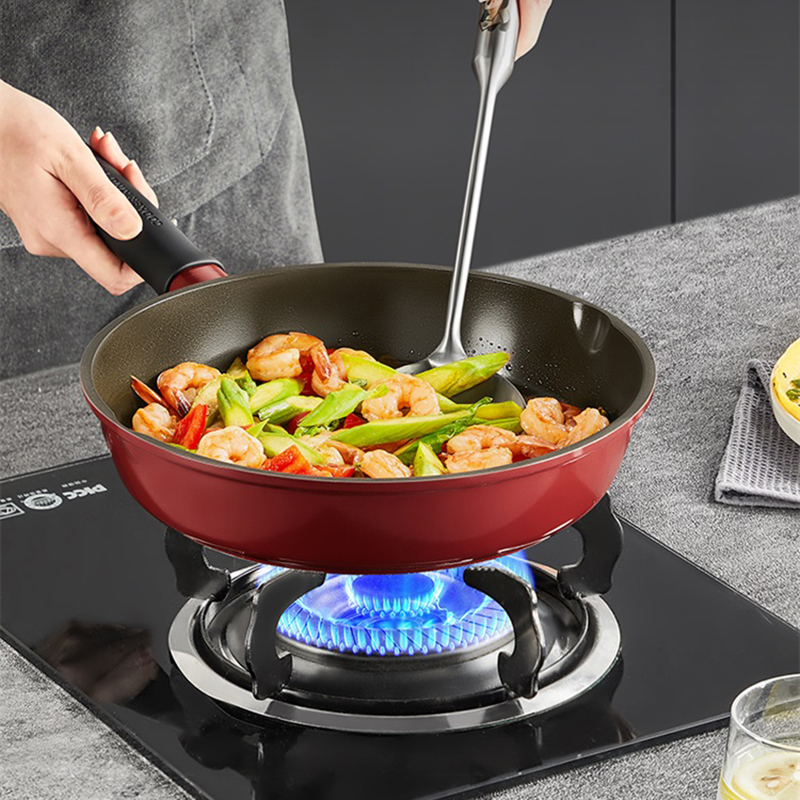 炊大皇(COOKER KING) 红火钛瓷聚油煎锅(无盖)28cm JG28HTW