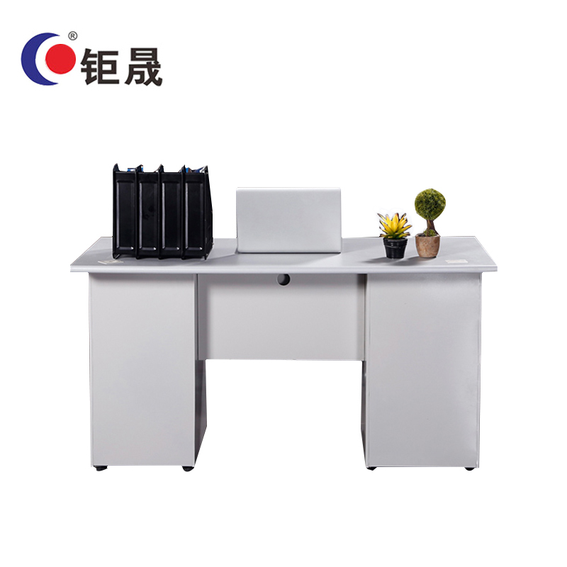 钜晟 办公桌 加厚钢架桌 带锁职员桌 电脑桌 工作台1.2米JSGJZ-01
