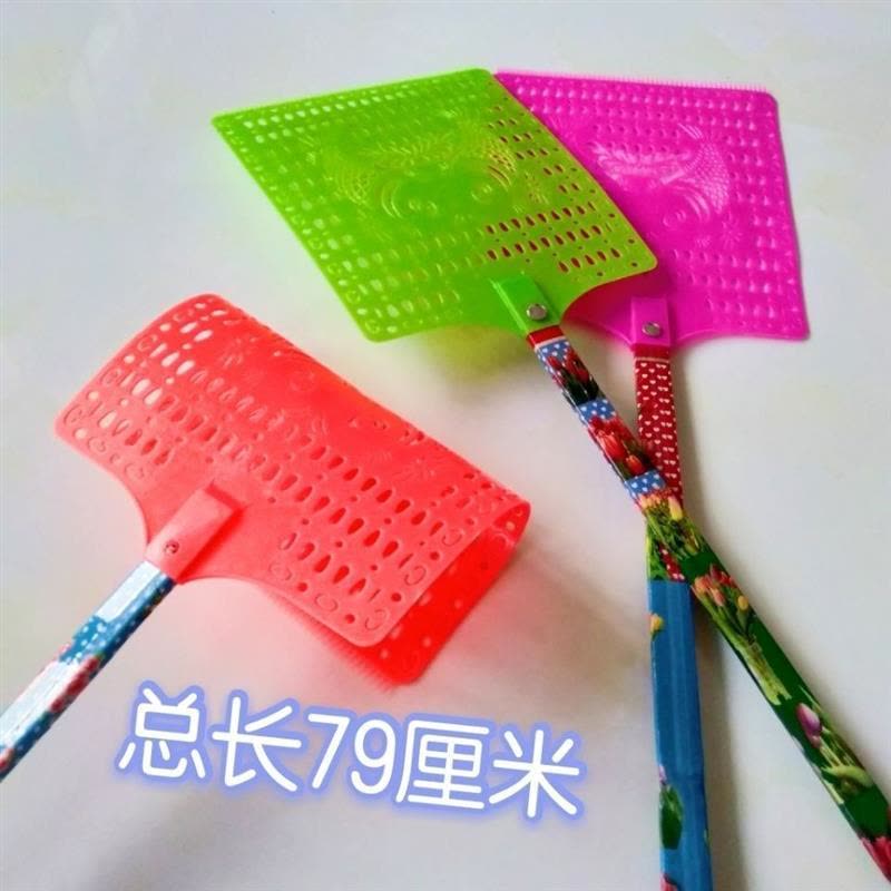 打苍蝇灭蚊子加厚加长手动大号熟料大方头苍蝇拍竹制柄耐用苍蝇拍|特大号苍蝇拍保质量 45个图片