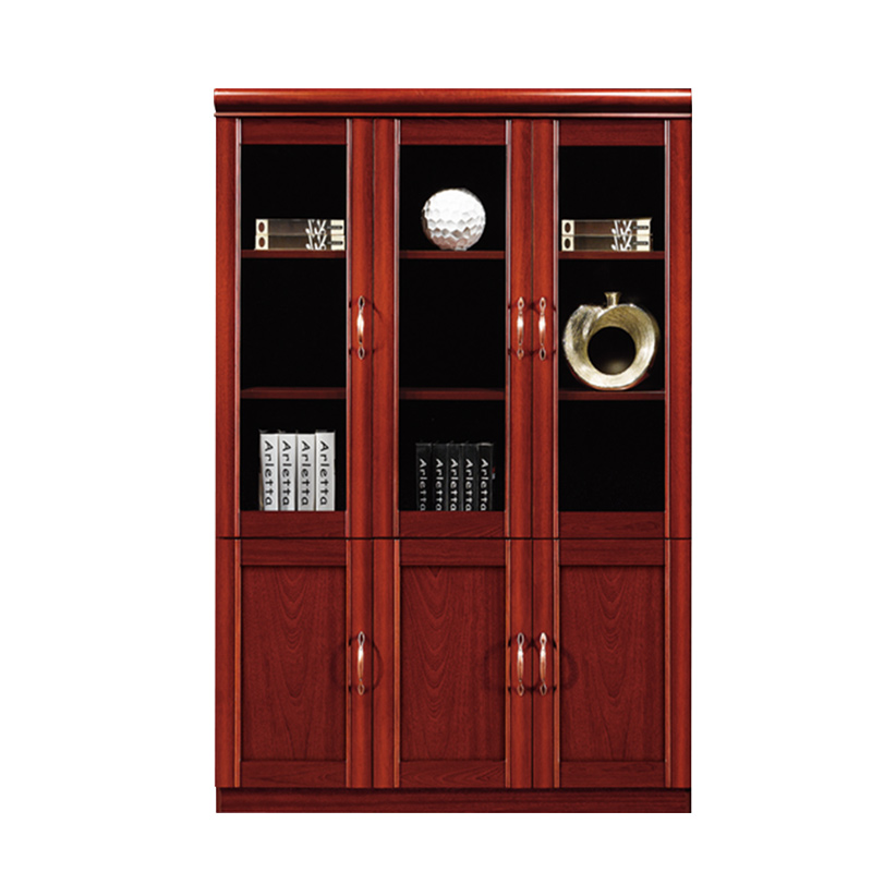 中豫鑫泽 ZYXZ4052409木质文件柜油漆贴木皮资料柜书柜 三门