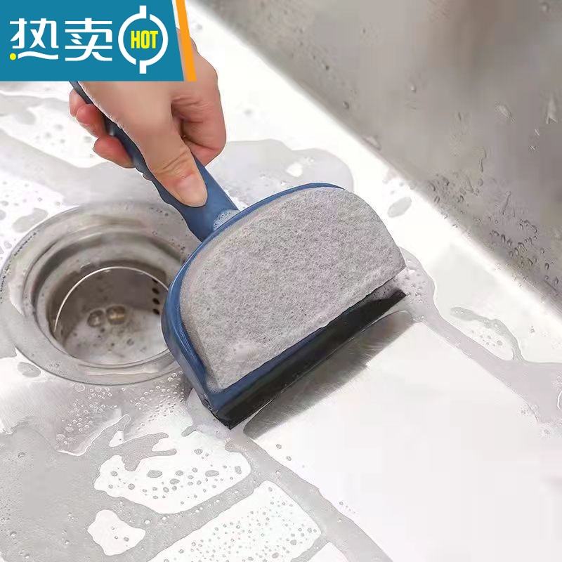 敬平多功能卫生间墙面清洁刷浴室瓷砖刷家用擦窗户玻璃镜子器刮水器 绿色1个装[清洁*刮水两用]优惠擦玻璃器高清大图