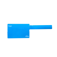 开仰(KAIYANG)P-3840-B-DX不干胶标签纸/F型预印logo尾签38*25+40mm/500片/卷 蓝色