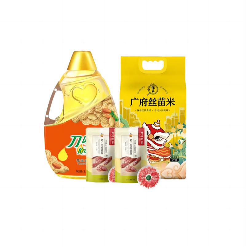 广州酒家刀唛探禾 粮油腊味组合5.3KG+3.5L 200元档