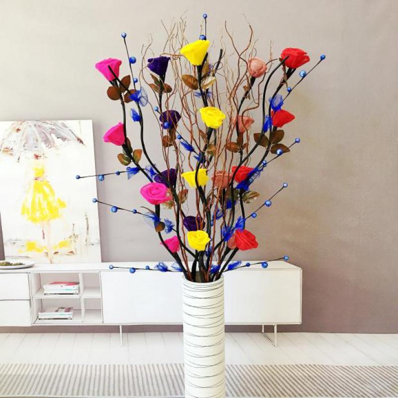 假花闪电客叶脉花客厅落地插花家居室内装饰摆设件干花花束仿真花艺套装青色玫瑰五色不含瓶视频介绍 假花闪电客叶脉花客厅落地插花家居室内装饰摆设件干花花束 仿真花艺套装青色玫瑰五色不含瓶功能演示视频 苏宁易购