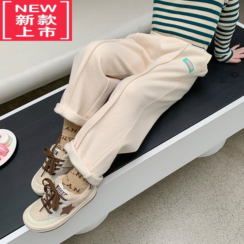 可莉允童装女童休闲裤2022新款冬装儿童裤子女宝宝时髦保暖长裤小保暖裤图片