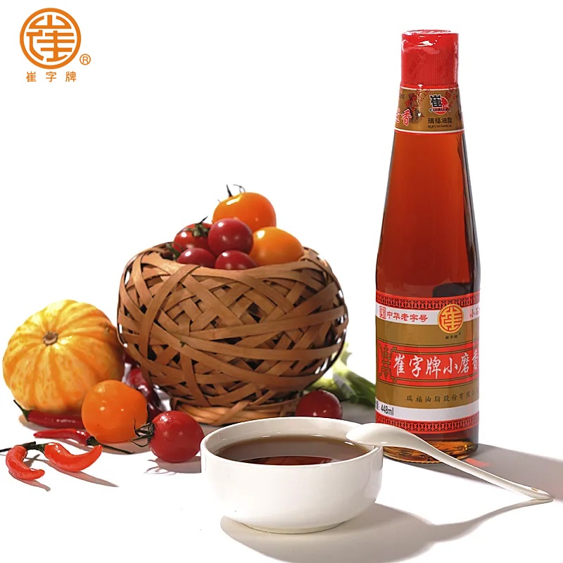 崔字芝麻油448ml*3瓶家用麻油凉拌菜纯芝麻油