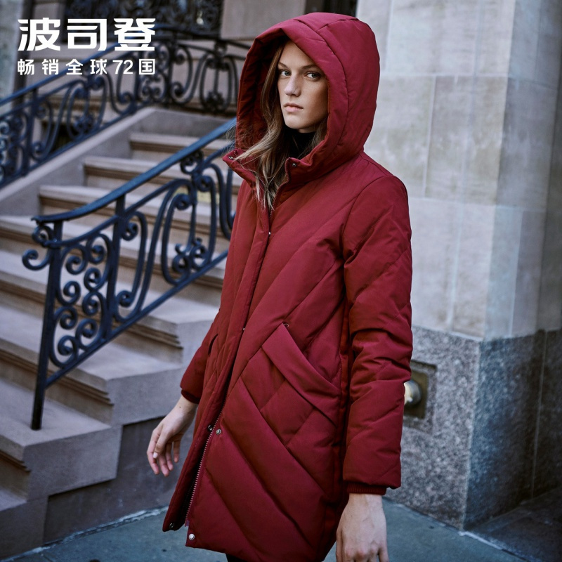 波司登女羽绒服中长款冬季新款中老年妈妈装外套