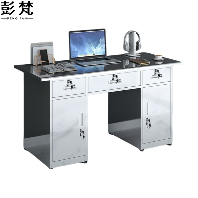 彭梵不锈钢304办公桌高清大图