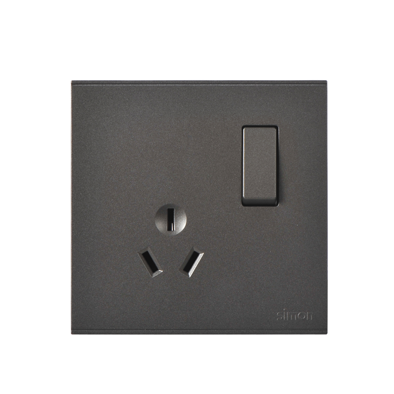 西蒙(simon) e6系列三插带开关 721083-61荧光灰色