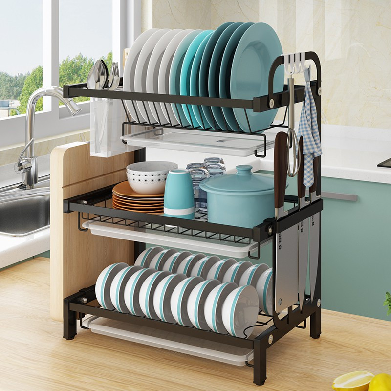 304不锈钢碗架沥水架厨房置物架晾放碗碟盘子刀具用品碗筷收纳盒收纳