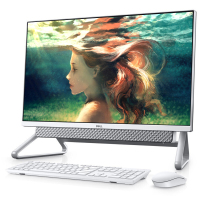 戴尔(DELL)灵越5400一体机IPS微边框大屏11代CPU办公商用家用网课前台电脑23.8英寸 11代酷睿i3-1115G4 核显 8G 512G固态 白色 定制