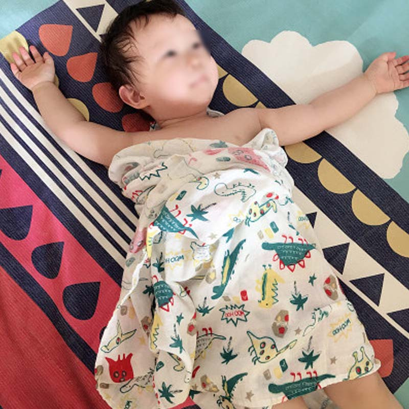 婴儿毛毯夏季薄款纱布宝宝夏凉被子小毯子儿童盖毯幼儿园通用简约小清新床上用品纱布被