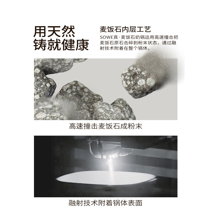 素味 辅食锅婴儿宝宝专用小奶锅煎煮家用儿童麦饭石不粘锅泡面汤锅 S-NA20M22高清大图