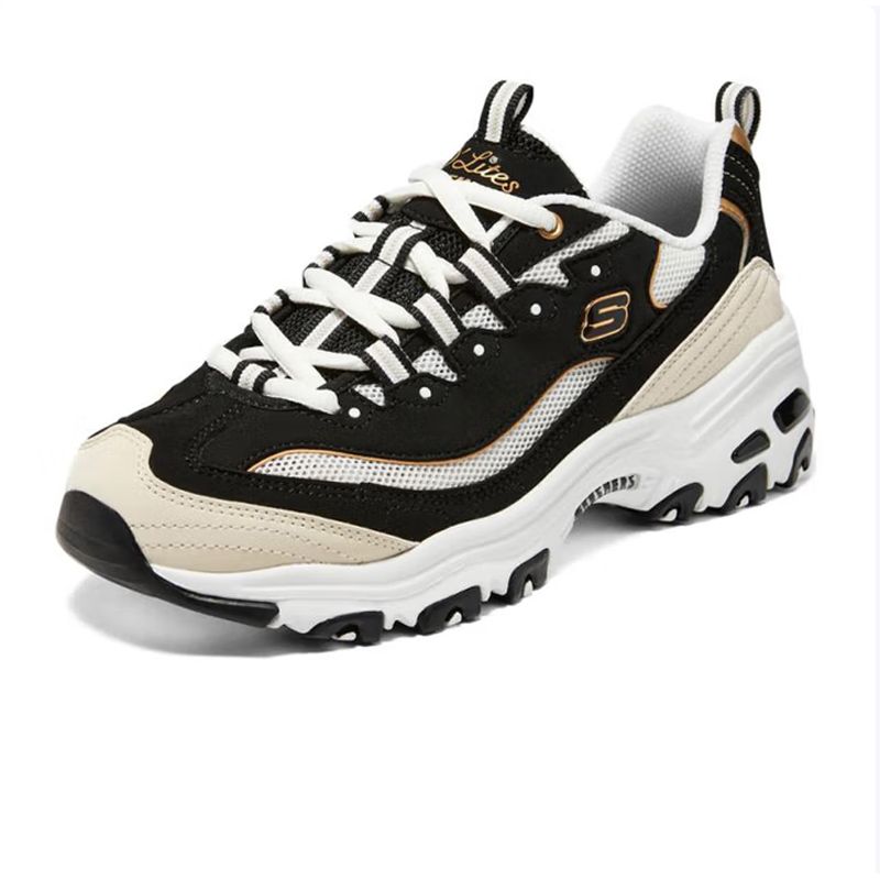 斯凯奇女款休闲熊猫鞋896204/BKGD-10双高清大图